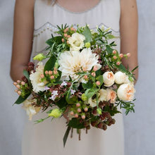 Load image into Gallery viewer, Seasonal Peach and Apricot Bridesmaid Bouquet toronto