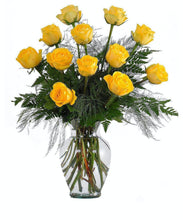 Load image into Gallery viewer, Dozen roses in a vase